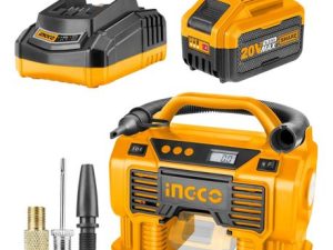 INGCO - Auto Air Compressor with Charger & Battery Pack - (6.0AH)
